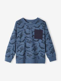 Jongens-Jongensshirt in sweaterlook met print