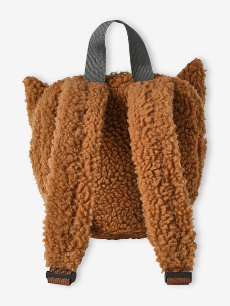 Sac à dos renard en sherpa enfant roux - vertbaudet enfant 
