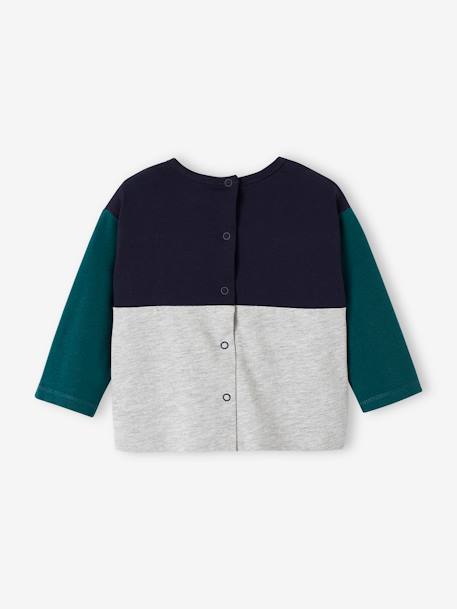 Baby colorblock T-shirt met lange mouwen nachtblauw - vertbaudet enfant 