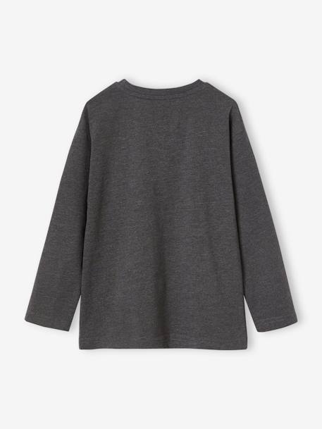 T-shirt digital dino effet pixel en relief garçon gris chiné - vertbaudet enfant 