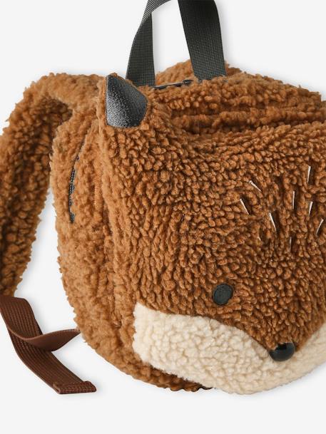 Sac à dos renard en sherpa enfant roux - vertbaudet enfant 