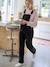 Salopette en velours coupe mom grossesse et allaitement anthracite - vertbaudet enfant 