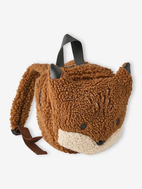 Sac à dos renard en sherpa enfant roux - vertbaudet enfant 
