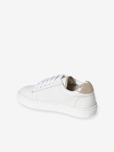 Baskets en cuir enfant blanc - vertbaudet enfant 