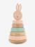 Tour à empiler en bois - jaune+orange+rose+ROSE FONCE UNI - vertbaudet enfant 