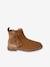 Boots enfant fille cuir à pompon zippées camel+rose - vertbaudet enfant 
