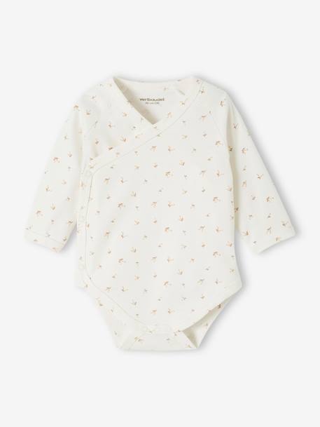 Lot de 5 bodies manches longues bébé ouverture naissance rose poudré - vertbaudet enfant 