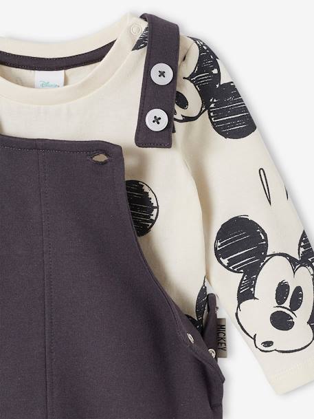 Disney® babyset katoenen T-shirt + tuinbroek denimgrijs - vertbaudet enfant 