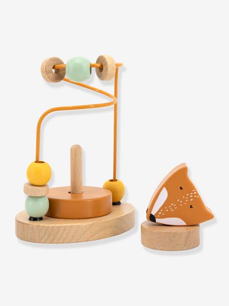 Labyrinthe à perles en bois - jaune+orange+rose+ROSE FONCE UNI - vertbaudet enfant 