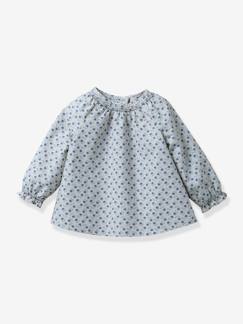 Baby-Overhemd, blouse-Guimpe voor baby met smokwerk CYRILLUS