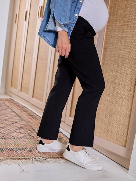 Naadloze zwangerschapsbroek met band grijs+zwart - vertbaudet enfant 