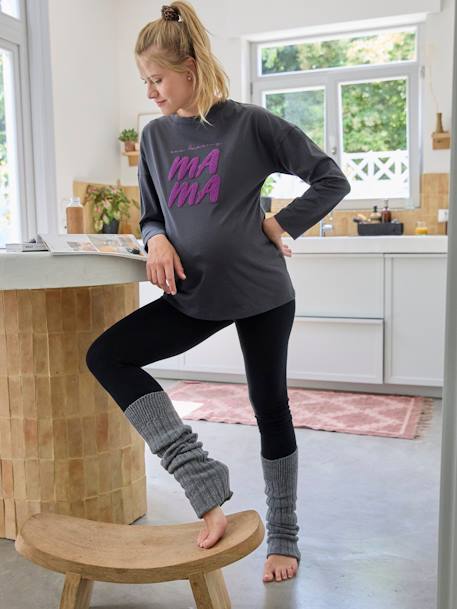 T-shirt de grossesse à message anthracite - vertbaudet enfant 