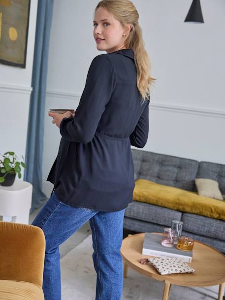 Chemise grossesse et allaitement noir - vertbaudet enfant 