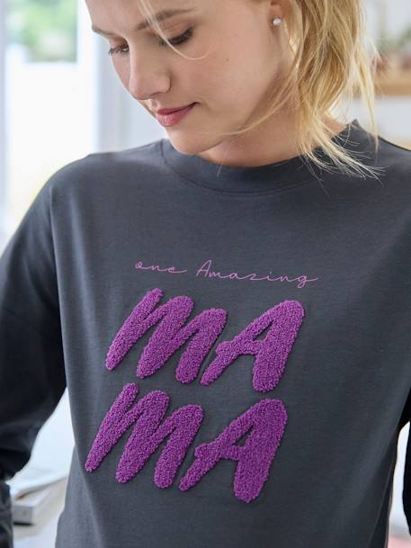 T-shirt de grossesse à message anthracite - vertbaudet enfant 