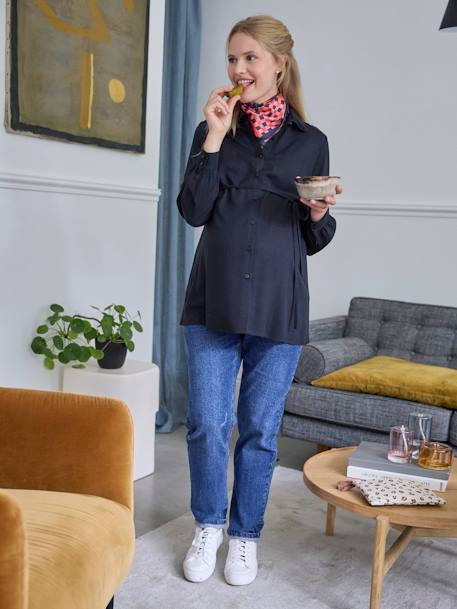 Chemise grossesse et allaitement noir - vertbaudet enfant 