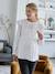 Blouse de grossesse brodée gaze de coton et viscose écru - vertbaudet enfant 