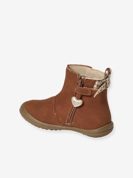 Meisjeslaarzen met rits kleutercollectie antraciet+bruin+zwart - vertbaudet enfant 