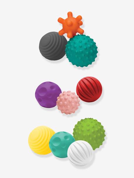Set van 10 soepele sensorische ballen - INFANTINO meerkleurig - vertbaudet enfant 