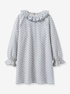Meisje-Pyjama, pyjamapakje-Nachthemd voor meisjes van fluweel CYRILLUS