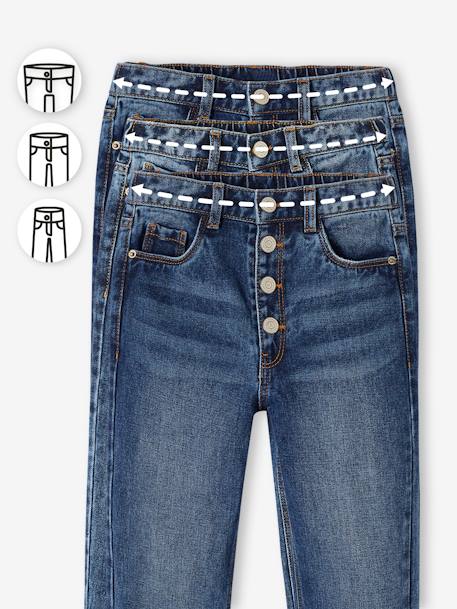 Jean Mom MorphologiK fille tour de hanches FIN bleu jean - vertbaudet enfant 