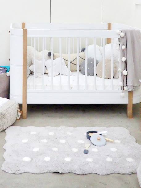 Tapis coton Lavable Mini Biscuit - gris - vertbaudet enfant 