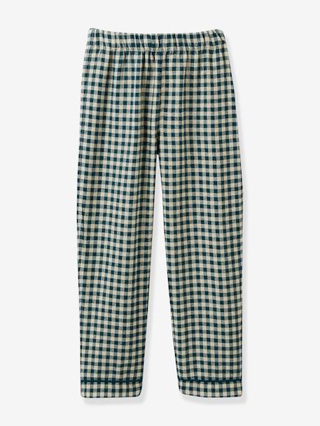 Pyjama classique Garçon Vichy CYRILLUS carreaux vert - vertbaudet enfant 