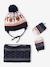 Coffret de Noël 'Renne' bébé garçon ensemble bonnet + snood + moufles marine - vertbaudet enfant 