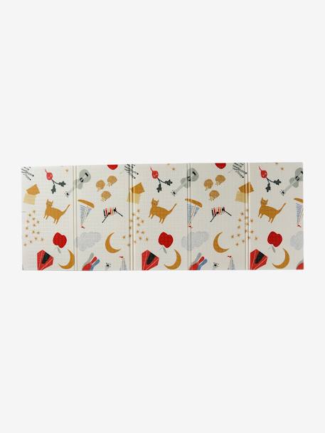 Grand tapis d'activités pliable beige+écru+rose+vert - vertbaudet enfant 