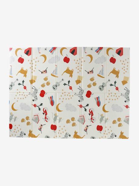 Grand tapis d'activités pliable beige+écru+rose+vert - vertbaudet enfant 