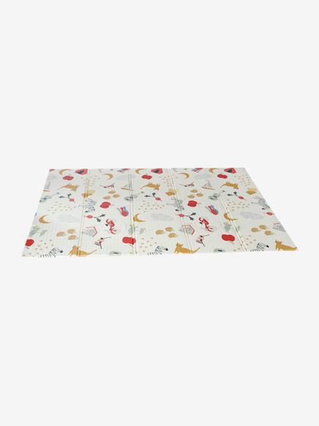 Grand tapis d'activités pliable beige+écru+rose+vert - vertbaudet enfant 