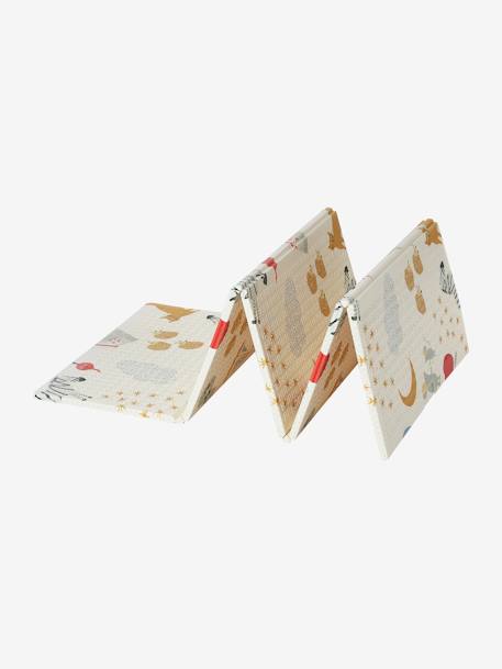 Grand tapis d'activités pliable beige+écru+rose+vert - vertbaudet enfant 