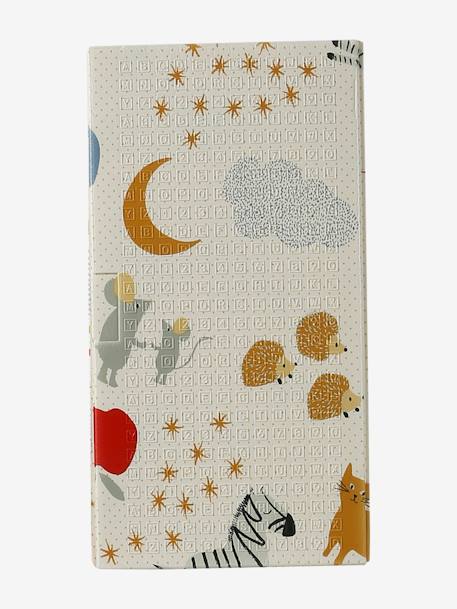 Waterdichte mat voor motoriek beige+ecru+groen+rozen - vertbaudet enfant 