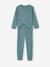Set van 2 'beren'-pyjama's in ribtricot smaragdgroen - vertbaudet enfant 