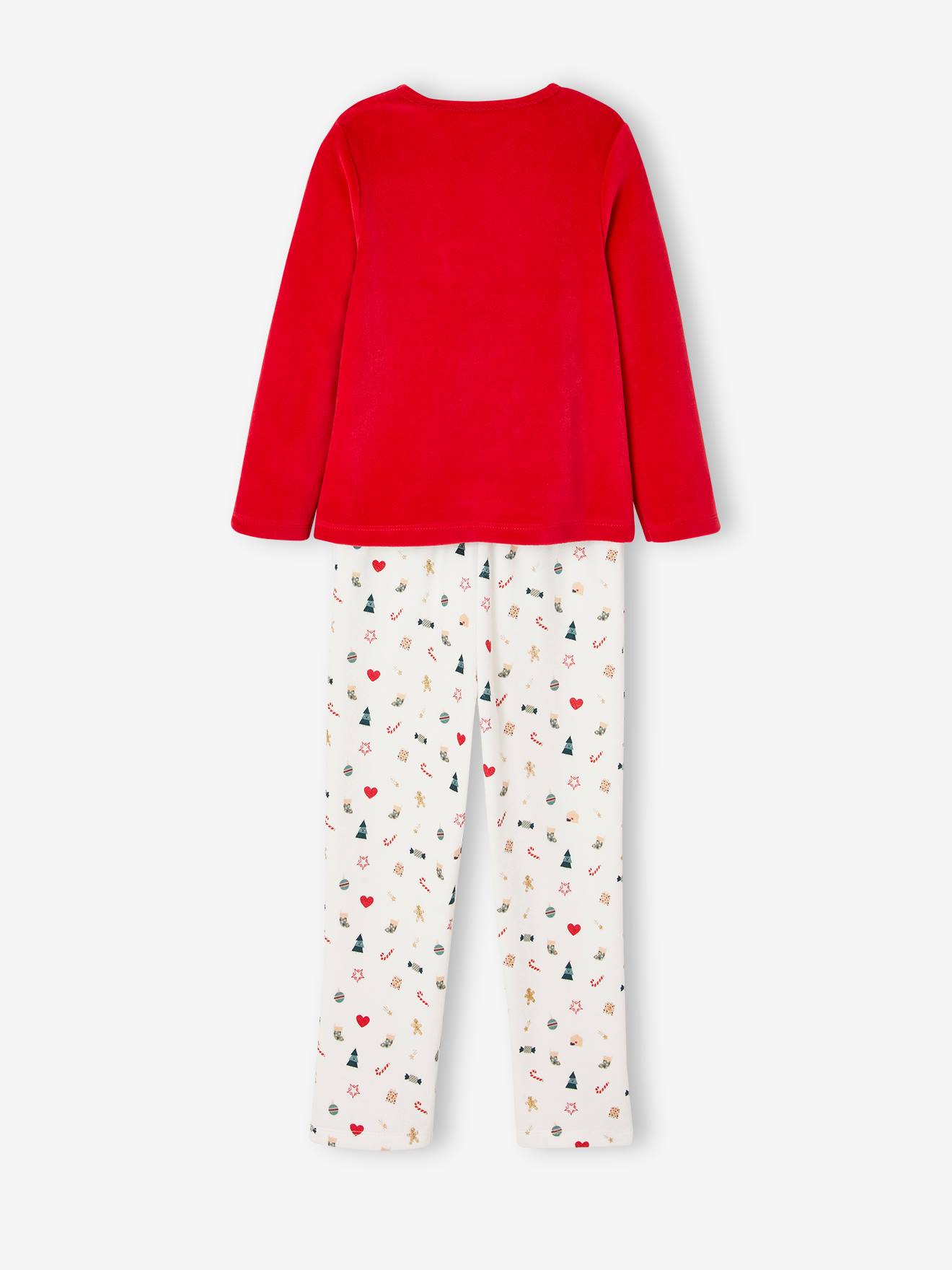 Pyjama Bébé Noël En Velours écru Brodé - Vertbaudet - Taille 12 Mois (74cm) Manches Longues - 9