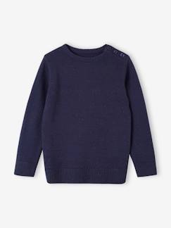 Jongens-Trui, vest, sweater-Trui-Jongenstrui van getwijnd tricot