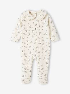 Baby-Pyjama,  overpyjama-Molton gebloemd babyslaappakje