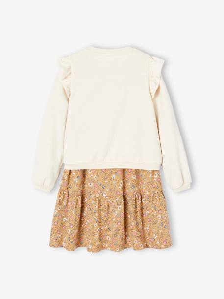 Ensemble robe et cardigan à volants fille caramel - vertbaudet enfant 