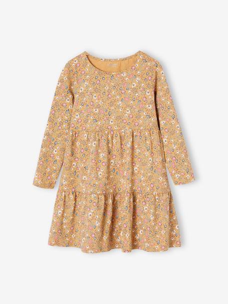 Ensemble robe et cardigan à volants fille caramel - vertbaudet enfant 