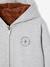 Sweat zippé doublé sherpa garçon gris chiné - vertbaudet enfant 