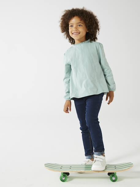 Jean fille tregging Basics bleu jean+stone - vertbaudet enfant 