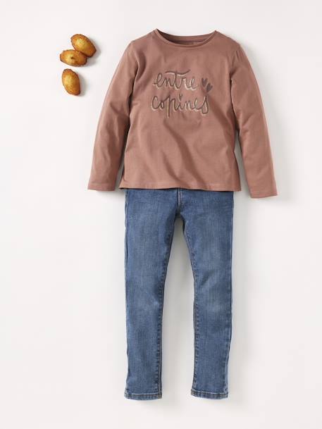BASICS skinny broek jeansblauw+lichtblauw+stone - vertbaudet enfant 