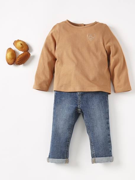 Jean bébé coupe droite BASICS stone - vertbaudet enfant 