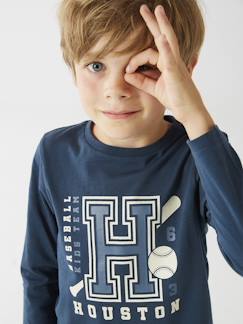 Jongens-T-shirt, poloshirt, souspull-T-shirt-Basics T-shirt met lange mouwen voor jongens met een speels of grafisch motief