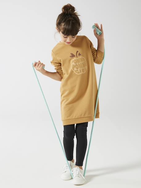 Legging fille ceinture irisée Basics gris chiné+MARINE GRISE+mauve+NOIR+rose foncé - vertbaudet enfant 