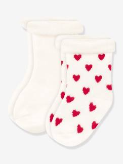 Baby-Sokken, kousen-Set van 2 paar tricot babysokjes PETIT BATEAU