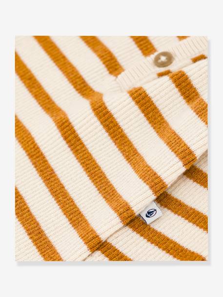 Combinaison rayée en tricot bébé beige - vertbaudet enfant 