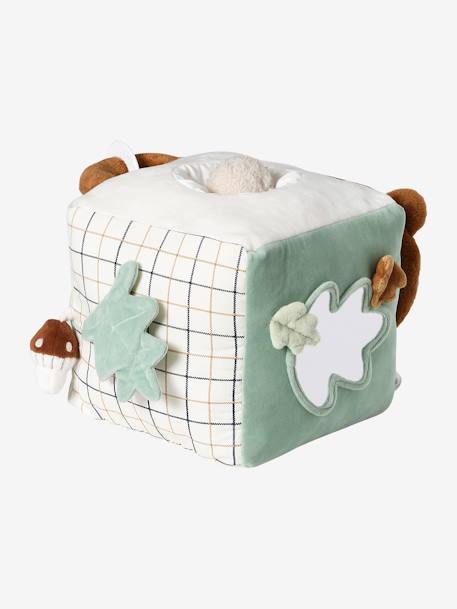 Grand cube d'activités en tissu GREEN FOREST marron - vertbaudet enfant 