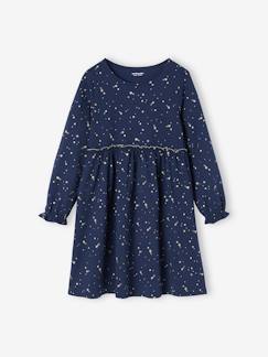 -Robe de fête fille motifs étoiles irisés 