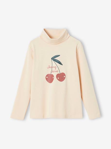 Set van 3  t-shirts met rolkraag voor meisjes beige (poederkleur)+set antracietgrijs - vertbaudet enfant 