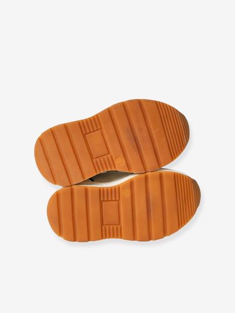 Baskets lacées et zippées bébé bleu jean+écru - vertbaudet enfant 